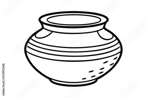 ceramic jug isolated on white background
