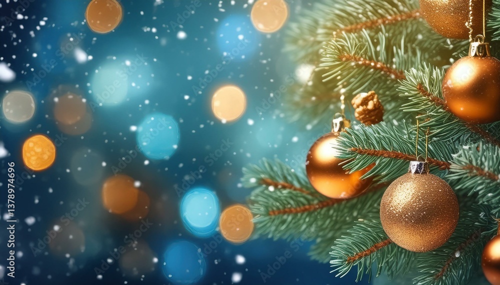christmas background with christmas tree and balls christmas background with christmas tree and balls