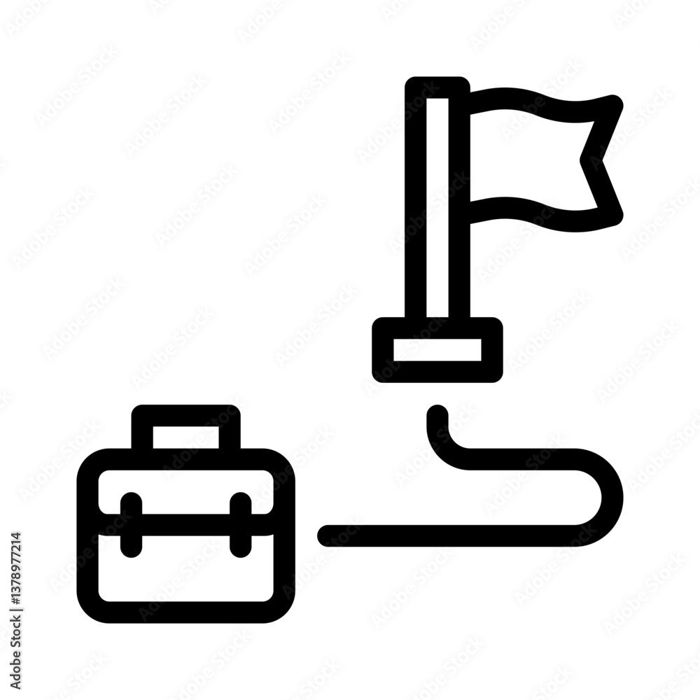 milestone line icon milestone line icon