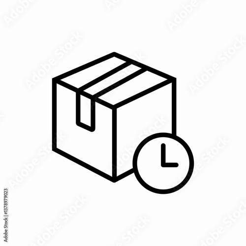 Time box icon vector sign