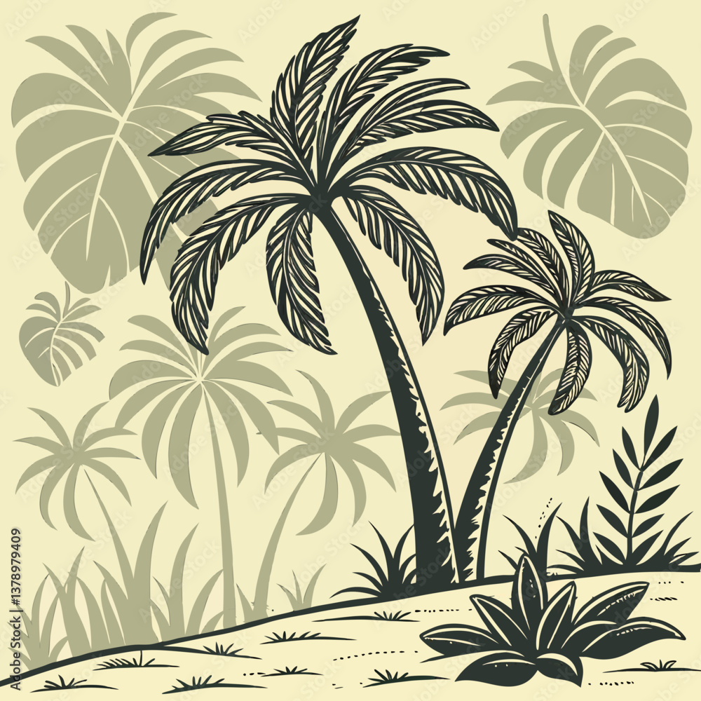 palm trees background palm trees background