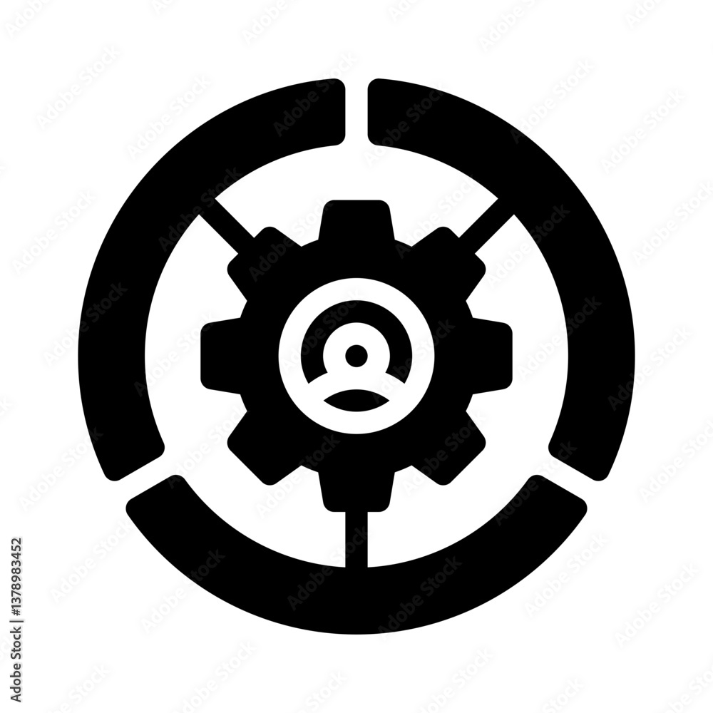 Obraz premium resource allocation glyph icon