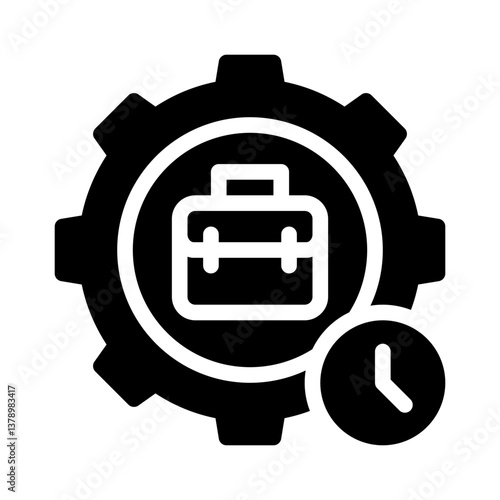 project deadline glyph icon