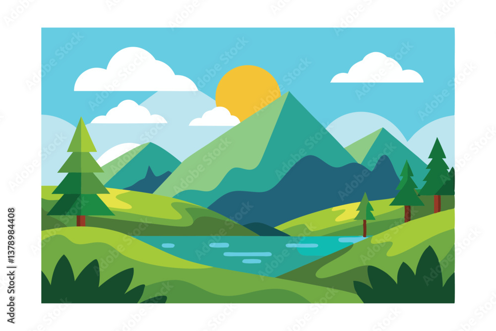 Obraz premium landscape with mountains