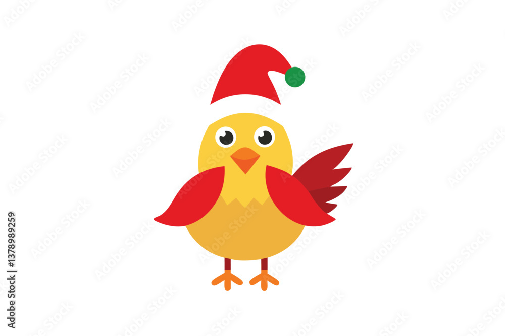 chicken and santa chicken and santa