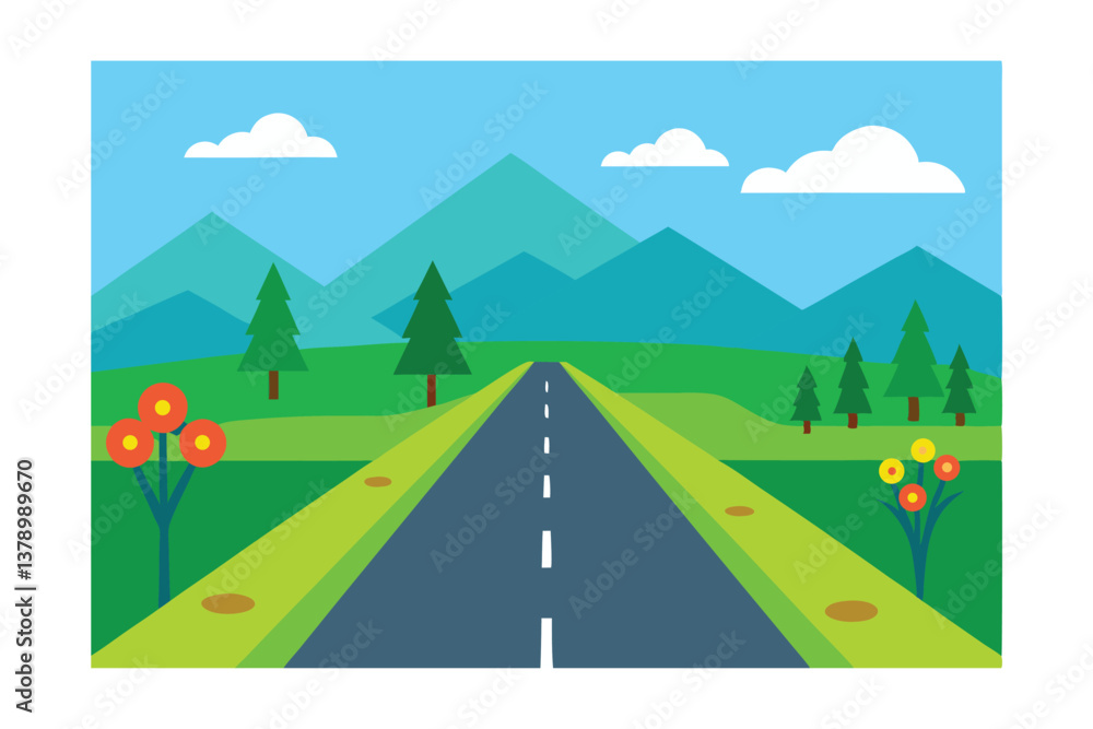 Obraz premium road to the mountains