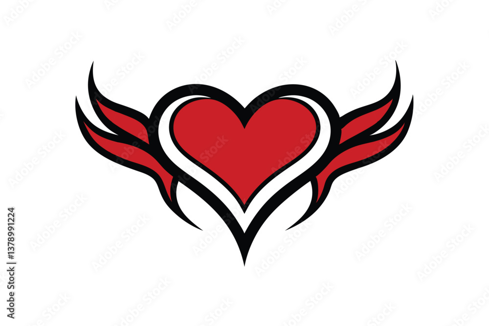 red heart with wings red heart with wings