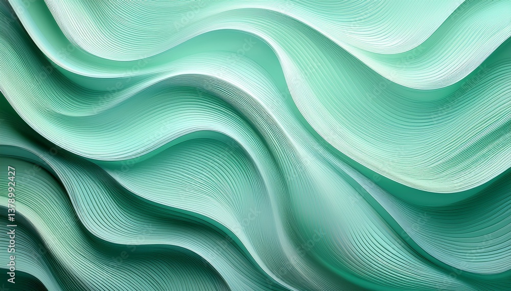 custom made wallpaper toronto digitalabstract pastel mint background with waved lines for design