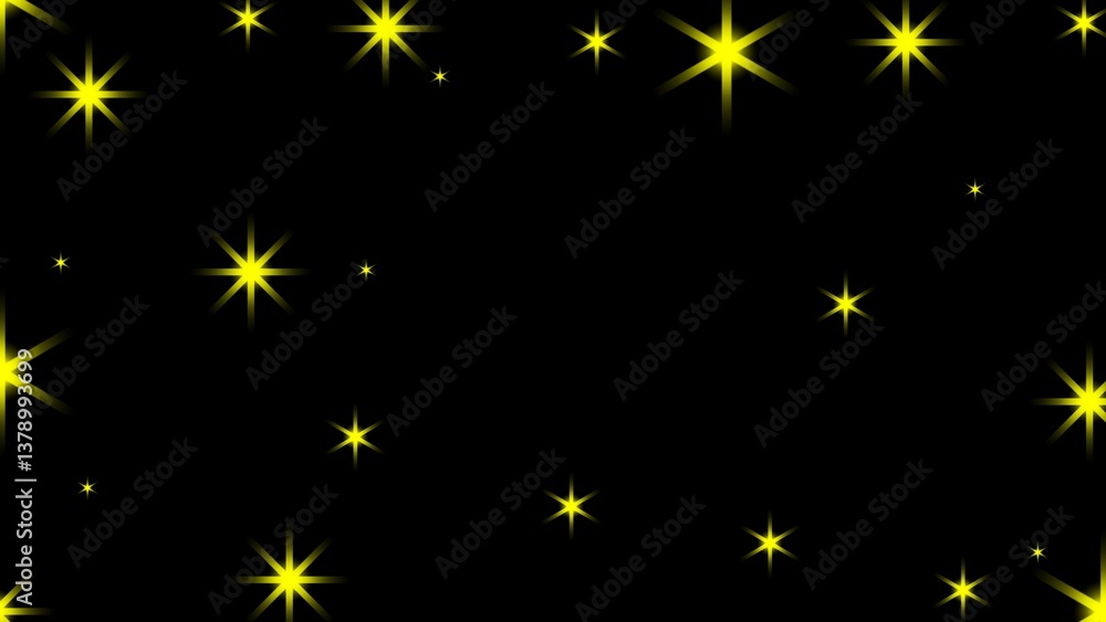 Fototapeta premium yellow stars on black background