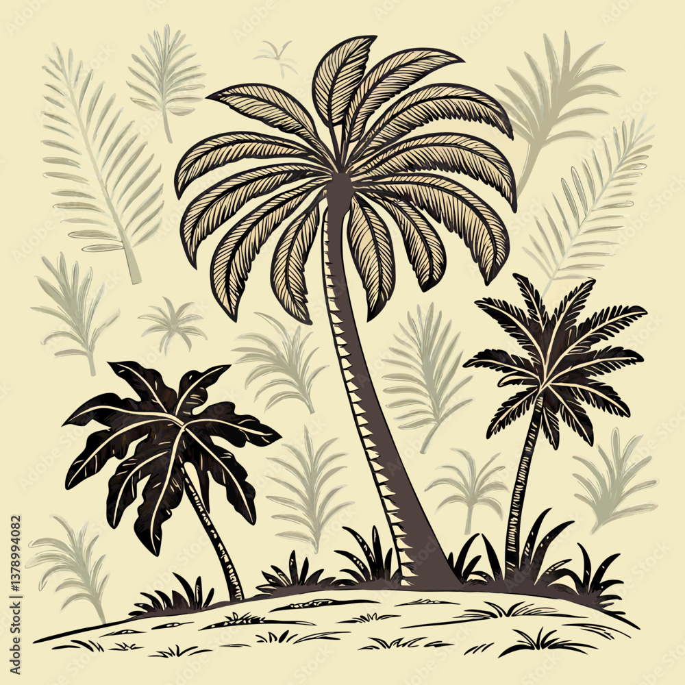 Obraz premium tropical palm trees
