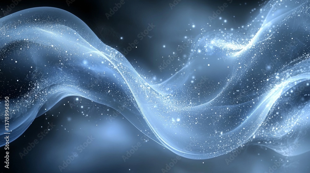 A blue and black abstract background with a wave of light A blue and black abstract background with a wave of light