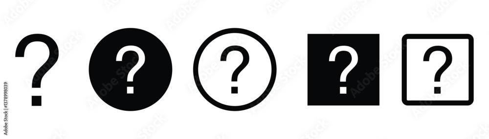 Question mark icon set vector Question mark icon set vector