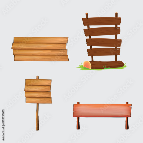 wooden bench isolated on white