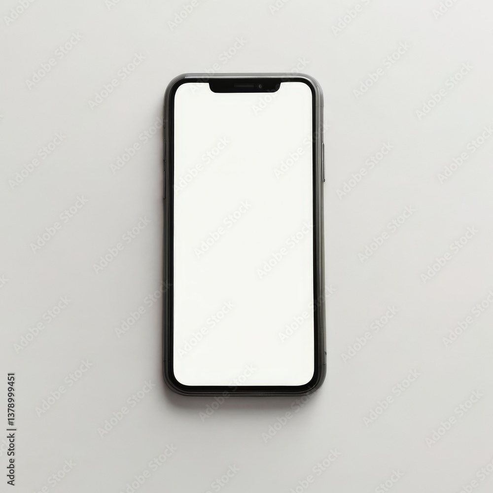 Smartphone with blank screen isolated on white background. Mock up. Smartphone with blank screen isolated on white background. Mock up.