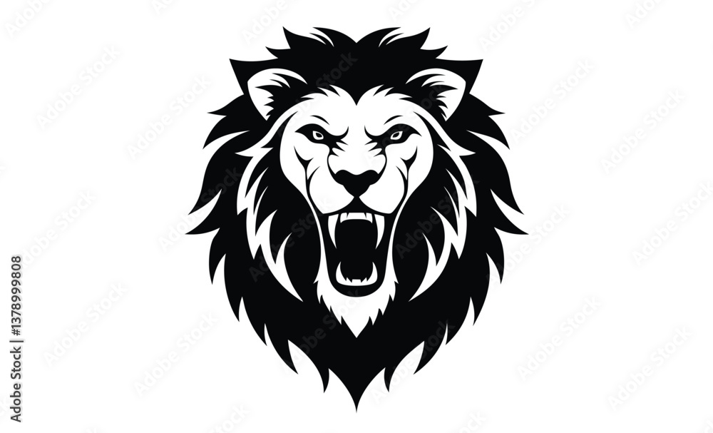 Roaring lion vector icon silhouette, roaring lion vector art, jumping silhouette roaring lion vector icon isolated on white background Roaring lion vector icon silhouette, roaring lion vector art, jumping silhouette roaring lion vector icon isolated on white background