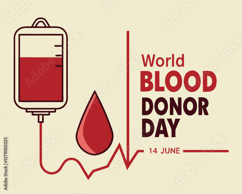 World Blood Donor Day on June 14th: Blood Drop and Bag Connection