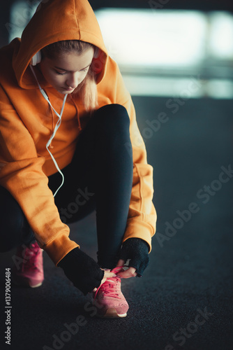 Quadro su tela Active Lifestyle: Running and Workout Moments