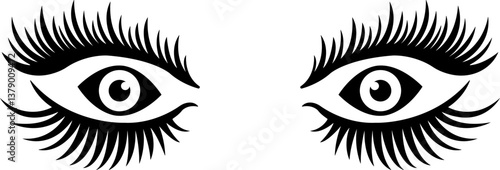 Eyebrows shaping icons in flat. isolated on transparent background