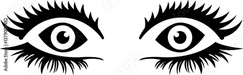 Eyebrows shaping icons in flat. isolated on transparent background