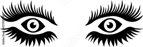 Eyebrows shaping icons in flat. isolated on transparent background