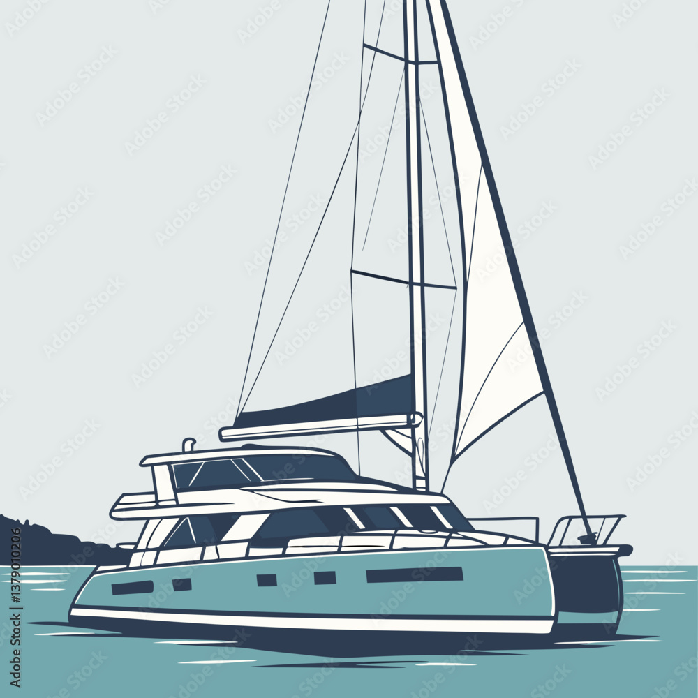 Fototapeta premium yacht on the sea
