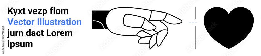 Minimalist hand pointing toward a heart shape conveying love, choice, or direction. Ideal for relationship themes, empathy, care, connection, emotional support, decision-making simple landing page Minimalist hand pointing toward a heart shape conveying love, choice, or direction. Ideal for relationship themes, empathy, care, connection, emotional support, decision-making simple landing page