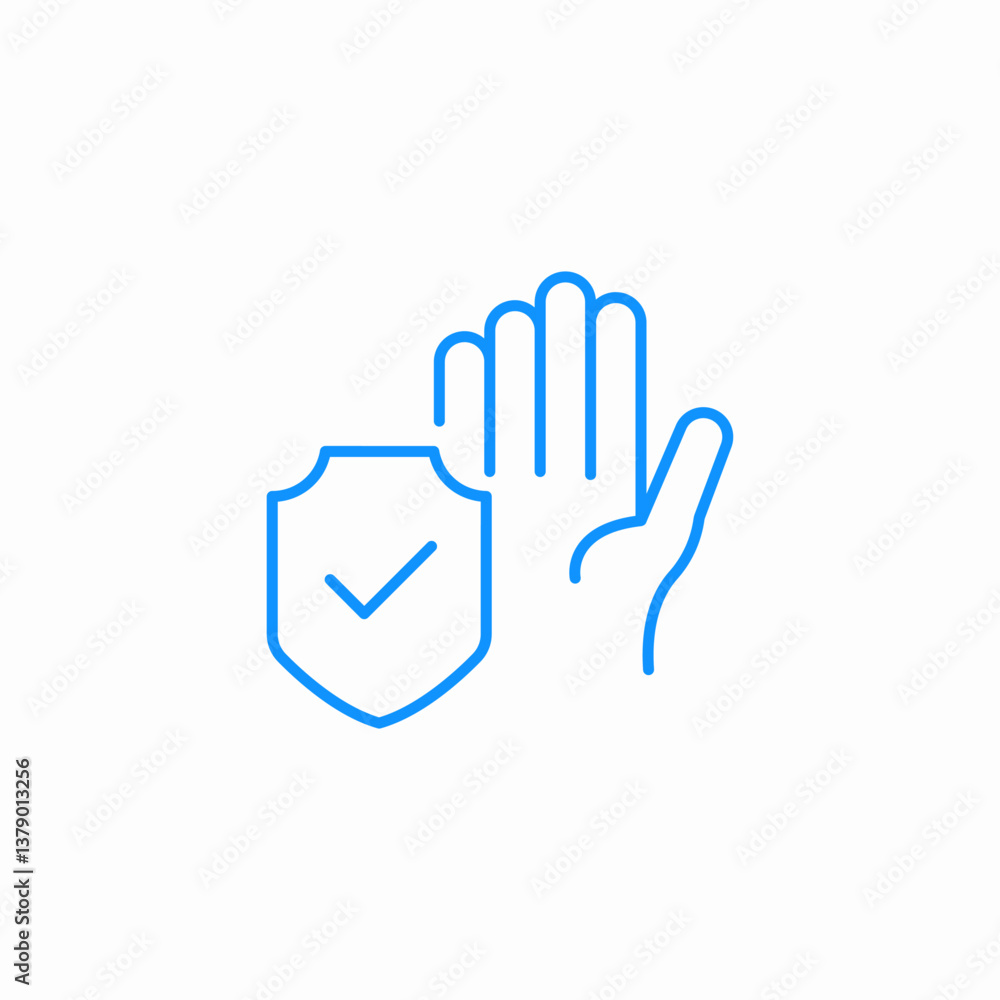 hand protection icon sign vector hand protection icon sign vector