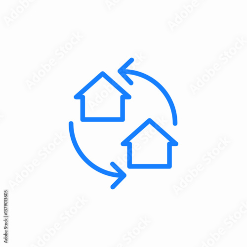 home move icon sign vector