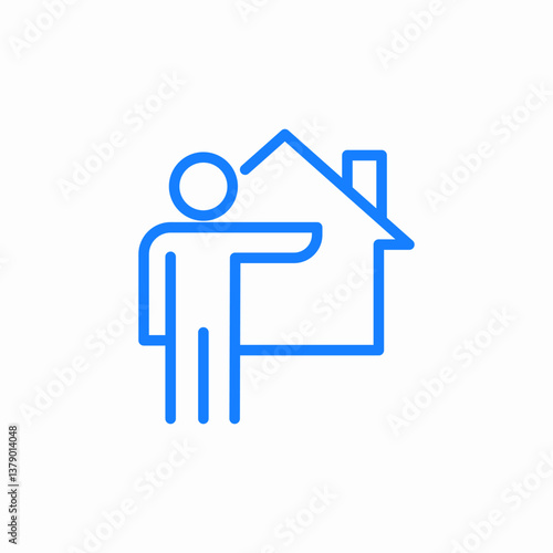 house tenant icon sign vector