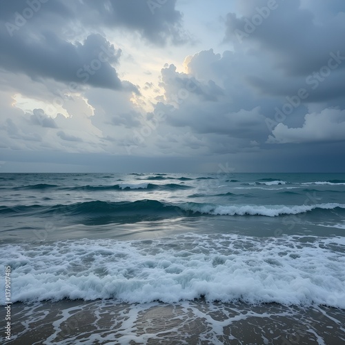 Obraz na płótnie oody Ocean with Dramatic Cloudy Sky
* Foamy Waves on a Stormy Seascape
* Turbulent Sea Under a Cloudy Horizon
* Ocean Waves with Approaching Storm Clouds
Focusing on the Atmosphere & Mood:
* Drama w salonie