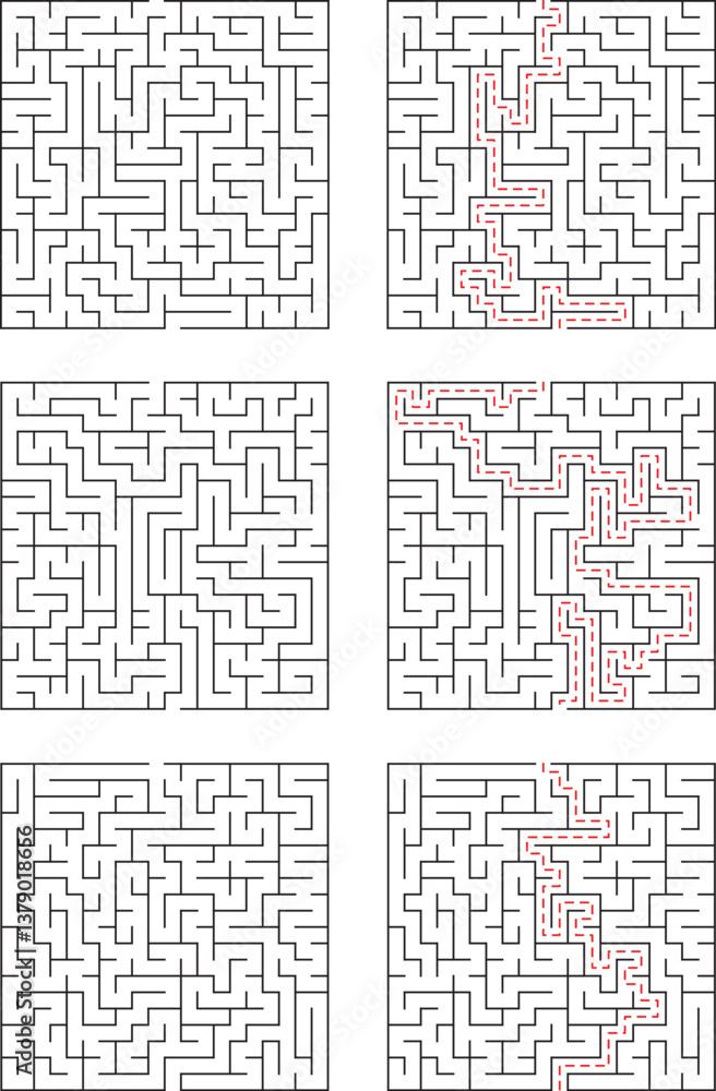 Six Complex Mazes Solutions, Paths, Puzzles, Challenges, Brain Teasers Six Complex Mazes Solutions, Paths, Puzzles, Challenges, Brain Teasers