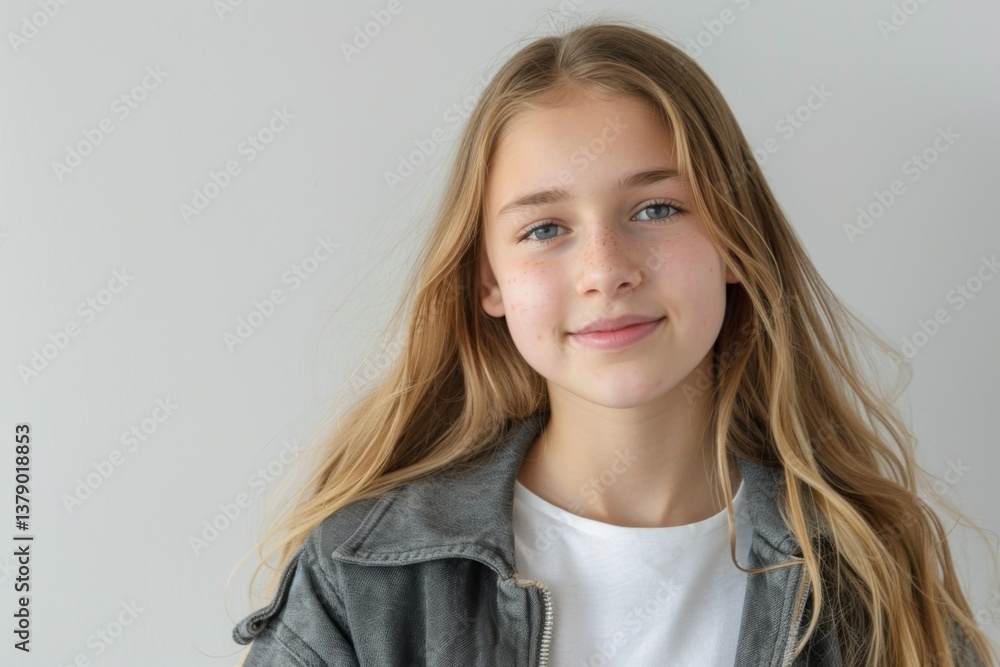 Portrait of a young Caucasian girl with blond hair Portrait of a young Caucasian girl with blond hair