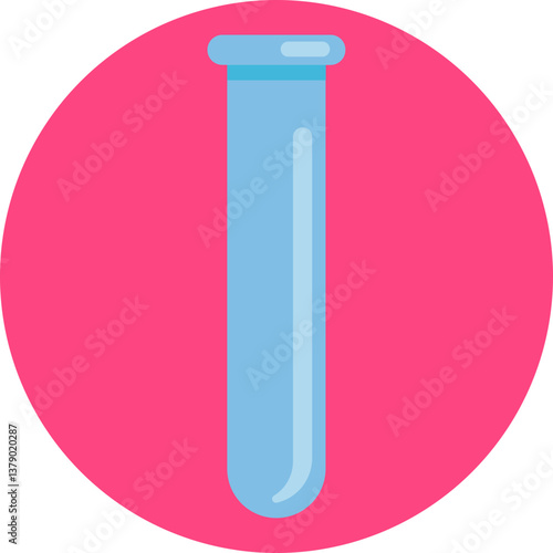 A glass tube used in laboratories for holding, mixing, or heating chemicals.