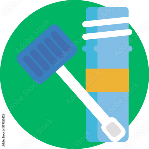 Laboratory Spatula – A small, flat tool used for scooping, transferring, or mixing powdered chemicals in a laboratory setting.