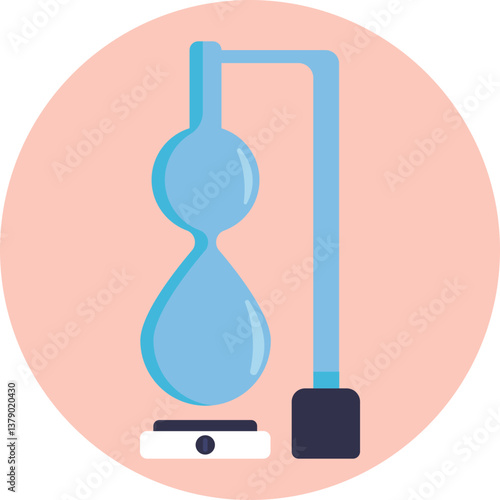 Laboratory Flask – A glass container with a narrow neck, commonly used in chemistry labs for mixing, heating, and storing liquids.