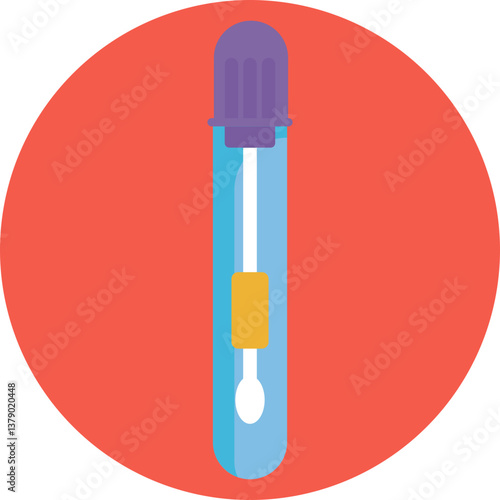 Test Tube: A glass tube typically used for storing and handling small amounts of liquids or powders in scientific tests.