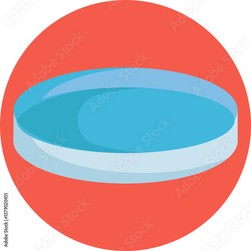 A circular, shallow dish used for evaporating liquids or covering beakers.