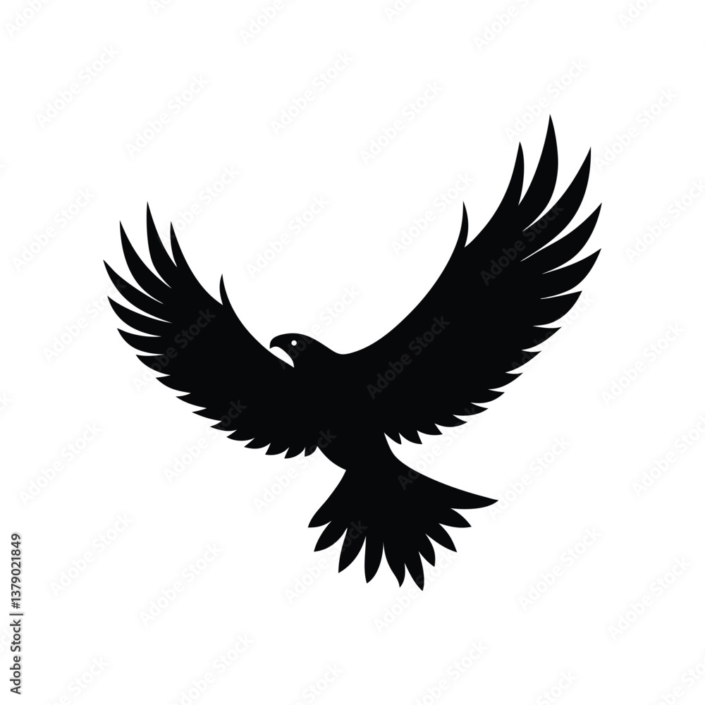 Obraz premium flying eagle silhouette art
