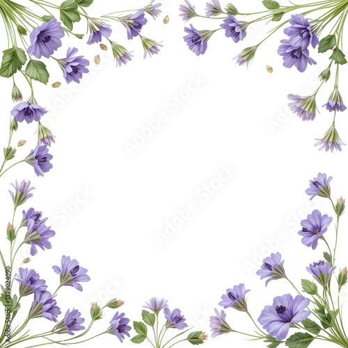 Wallpaper Mural Purple Wildflower Floral Border Torontodigital.ca