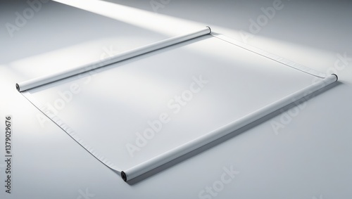 Blank Banner Mockup on White Background