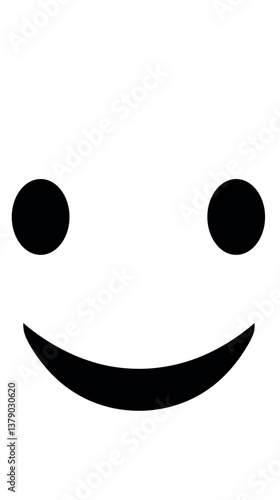 Wallpaper Mural Smiley face emoticon on white background Torontodigital.ca