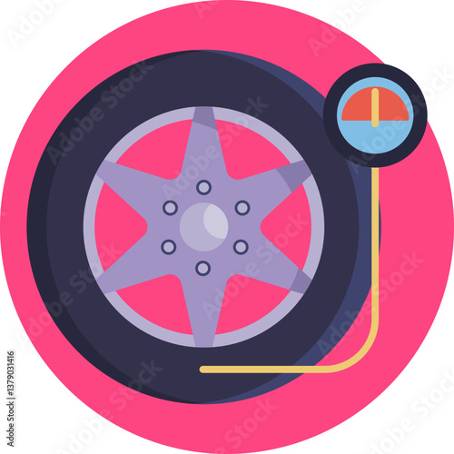 Tire Pressure Gauge: An icon representing a device used to measure the air pressure in a vehicle's tires.