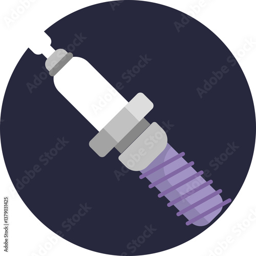 Spark Plug Icon – A small cylindrical device with an electrode, essential for igniting fuel in an internal combustion engine.