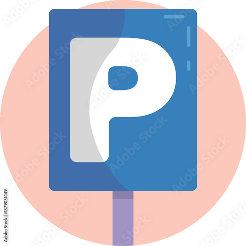 A sign indicating designated parking spaces at a gas station.