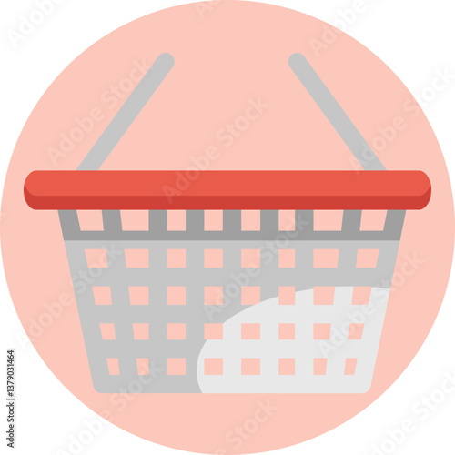 Shopping Basket: A simple basket used for carrying items purchased at a gas station convenience store.