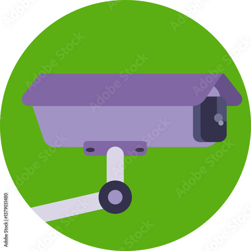 A security camera icon representing surveillance systems at gas stations to track activities.
