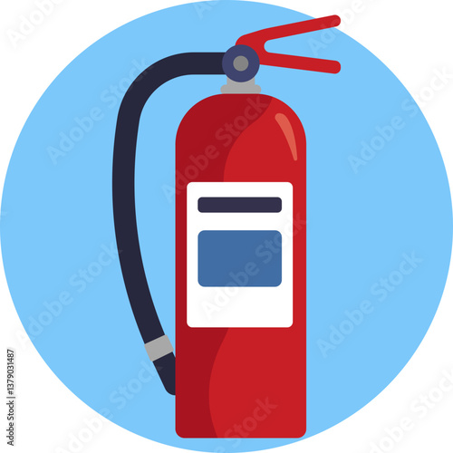 A portable device used to put out small fires in emergencies at gas stations.