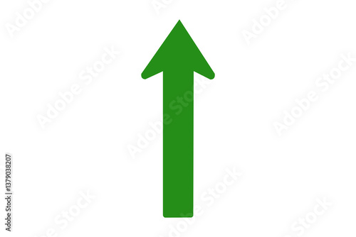 Free Download green arrow icon displayed on transparent background, designed in a flat style for website design, logos, and app UI, indicating up side direction png file - GFXLoad