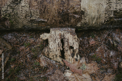 Tree branches and textured bark