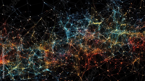 Abstract Network: Interconnected Nodes and Lines